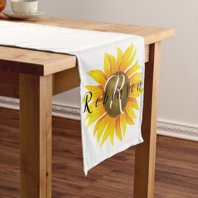 Personalized sunflower  medium table runner (In Situ)