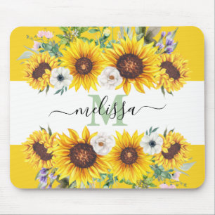 Personalized Sunflower Mouse Pad