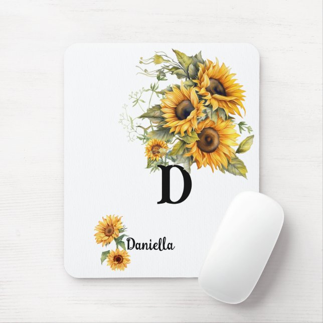 Personalized Sunflower Mousepad (With Mouse)