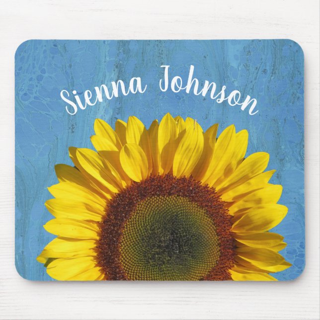 Personalized Sunflower Mousepad (Front)