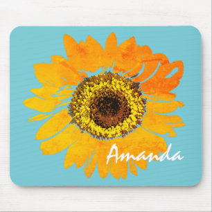 Personalized Sunflower Mousepad