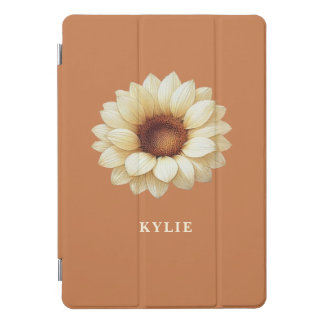 Personalized Sunflower Name Terra Cotta iPad Case