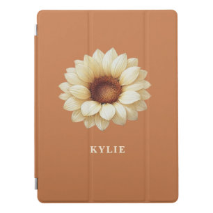 Personalized Sunflower Name Terra Cotta iPad Case