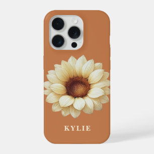 Personalized Sunflower Name Terra Cotta Phone Case