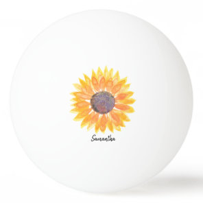 Personalized Sunflower Ping Pong Ball