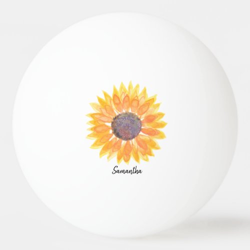 Personalized Sunflower Ping Pong Ball