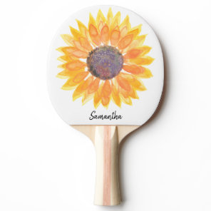 Personalized Sunflower Ping Pong Paddle