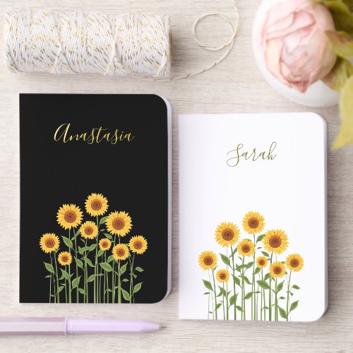 Personalized Sunflower Pocket Notebook Set