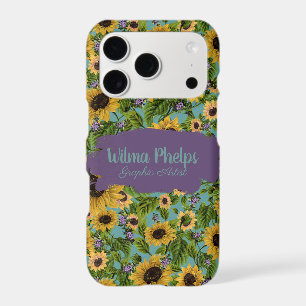 Personalized "Sunflower Rapture" iPhone 17 Pro Case