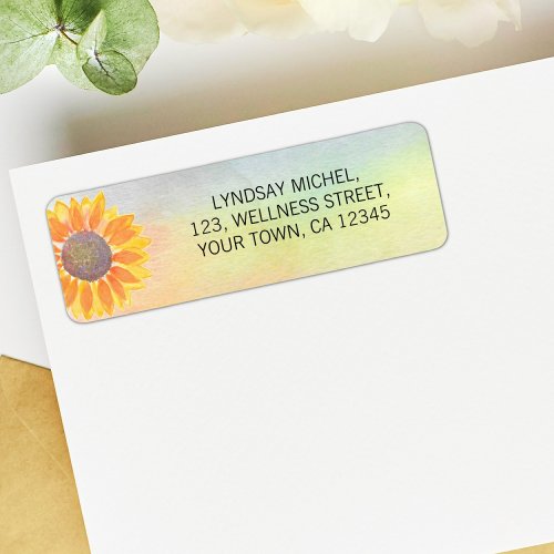 Personalized Sunflower Return Address Label