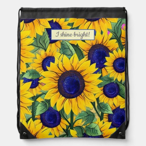 Personalized sunflower sack Sunflower bag