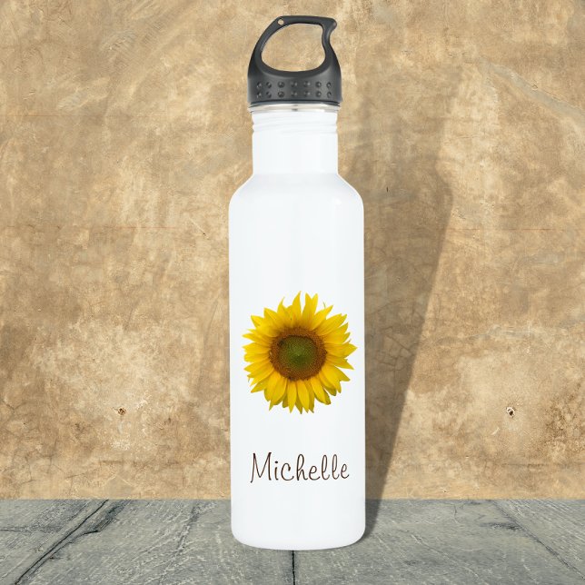 Personalized Sunflower stainless steel water bottl Stainless Steel Water Bottle (Creator Uploaded)