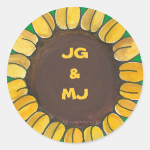 Personalized Sunflower Sticker