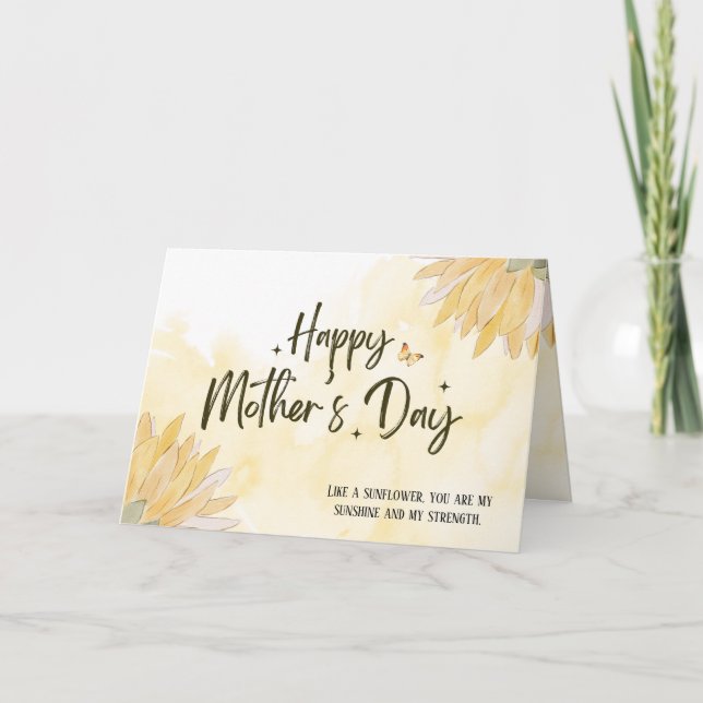 Personalized Sunflower Sunshine Mother’s Day Card (Front)