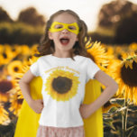 Personalized Sunflower Toddler T-shirt<br><div class="desc">Sunflower Floral Personalized with Name or anything you want! This could be changed to flower girl for a wedding party favor or have the personalized name and be the wedding party favor. Perfect for that unique, special, and useful gift for your flower girl! She can use this as the cutest...</div>