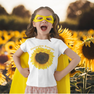 Personalized Sunflower Toddler T-shirt