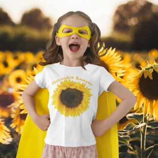 Personalized Sunflower Toddler T-shirt