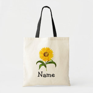 Personalized Sunflower Tote Bag 2-sided design