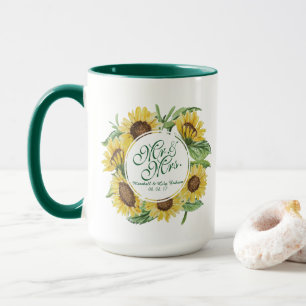 Personalized Sunflower Wedding Combo Mug
