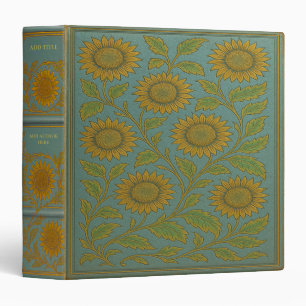 Personalized Sunflowers 3-Ring Binder