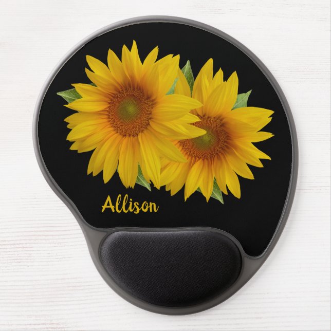 Personalized Sunflowers Gel Mouse Pad (Front)