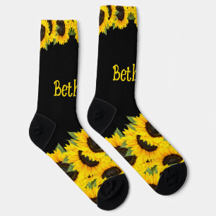 Personalized Sunflowers Socks