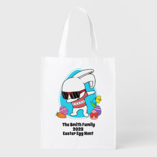 Personalized Sunglasses Bunny Easter Egg Hunt Groc Grocery Bag