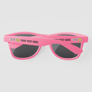 Personalized sunglasses with custom softball logo