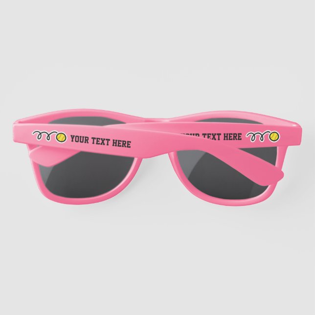 Personalized sunglasses with custom softball logo (Back)