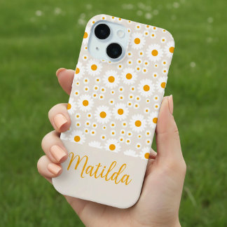 Personalized Sunny Daisy Pattern Phone Case