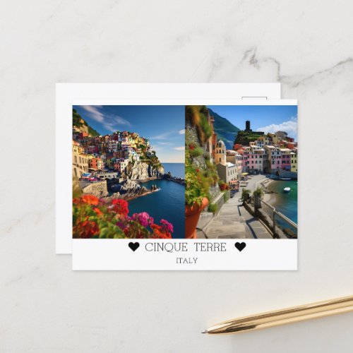 Personalized sunny day in Cinque Terre Italy Postcard