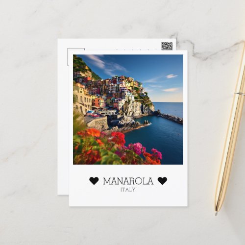Personalized sunny day in Manarola Italy Postcard