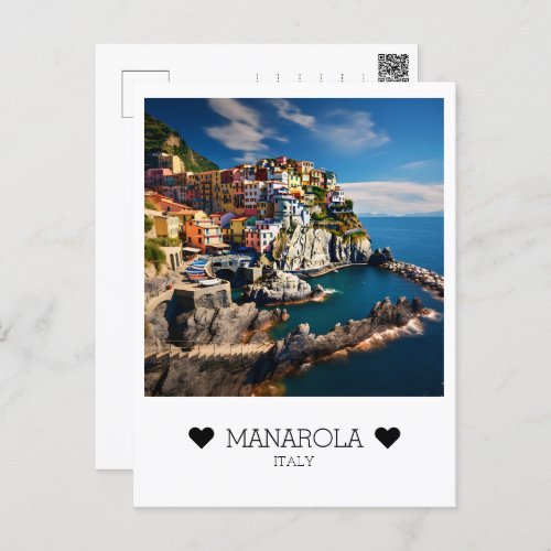 Personalized sunny day in Manarola Italy Postcard