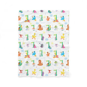 Personalized Sunny Day Sesame Street Pattern Fleece Blanket