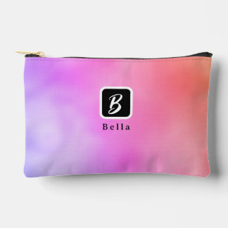 Personalized Sunny Dreamy Pink Accessory Pouch