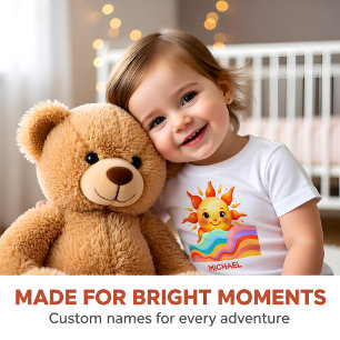 Personalized Sunny Rainbow Baby  T-Shirt