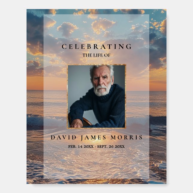 Personalized Sunset Memorial Welcome Sign (Front)