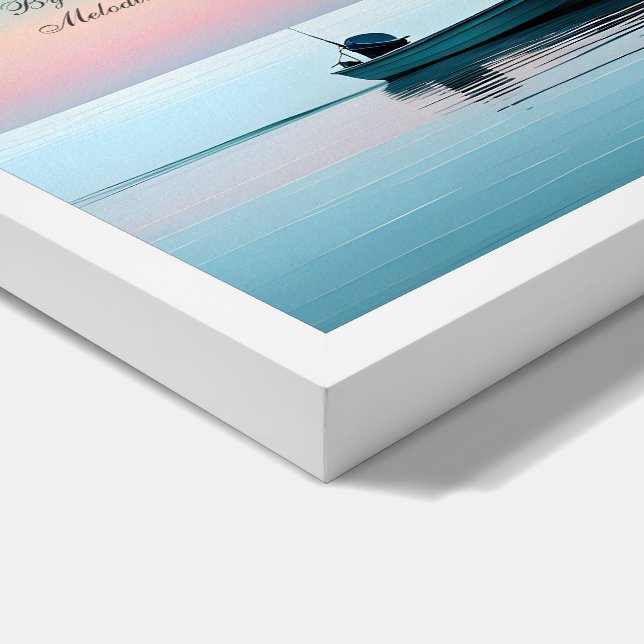 Personalized Sunset Motivational  Poster (Framed Bottom Corner)