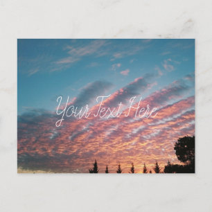 Personalized Sunset Pink Clouds Landscape Postcard