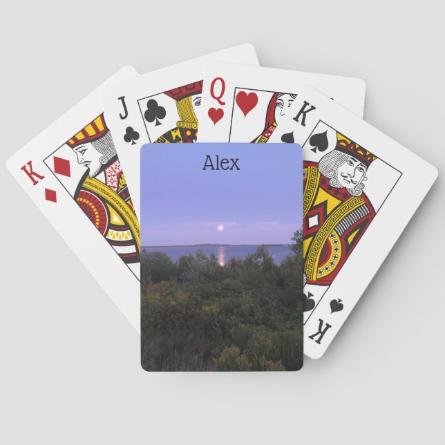 Personalized Sunset Playing Cards (Back)