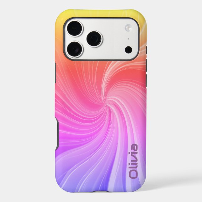 Personalized Sunset Swirl Marble Case-Mate iPhone Case (Back)