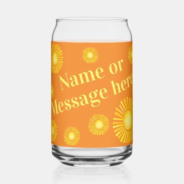 Personalized Sunshine Can Shaped  Can Glass (Front)