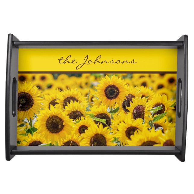 Personalized Sunshine Sunflower Serving Tray (Front)