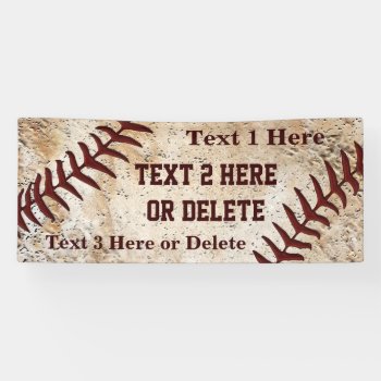 Personalized Super Cool Vintage Baseball Banner by YourSportsGifts at Zazzle