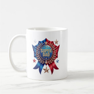 Personalized Super Dad Custom Name Hero Father's Coffee Mug