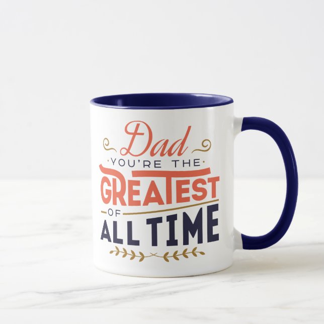 Personalized Super DAD/Greatest DAD Of All Time  Mug (Right)