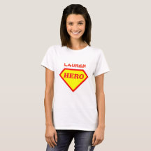 Personalized Super Hero Ladies T-Shirt