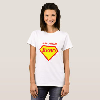 Personalized Super Hero Ladies T-Shirt