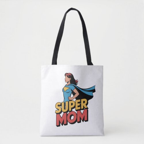 Personalized Super Mom Superhero Mother's Day Tote Bag
