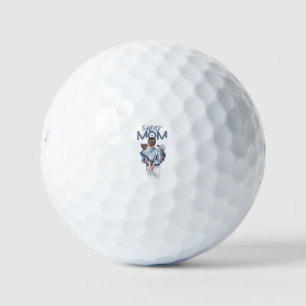 Personalized Super Mom with Son and Daughter Gift Golf Balls
